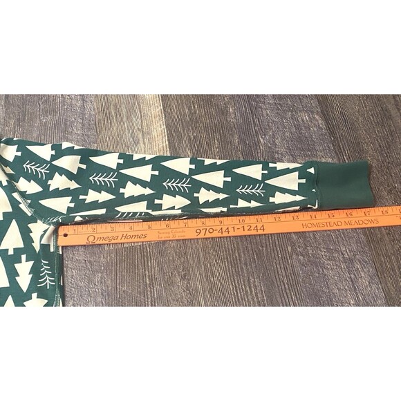 Hanna Andersson Organic Cotton Pajama Set Christmas Trees Holiday Top L Bottom M - Picture 8 of 16